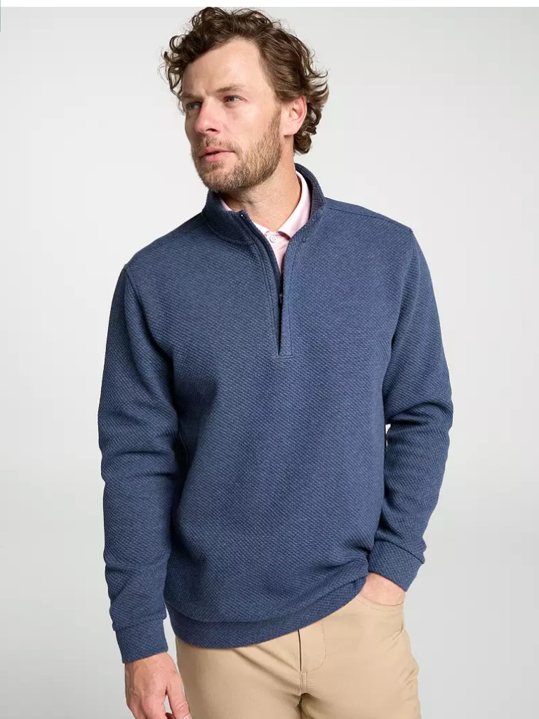 Walter Hagen Clubhouse Textured 1/4 Zip Pullover - Large
